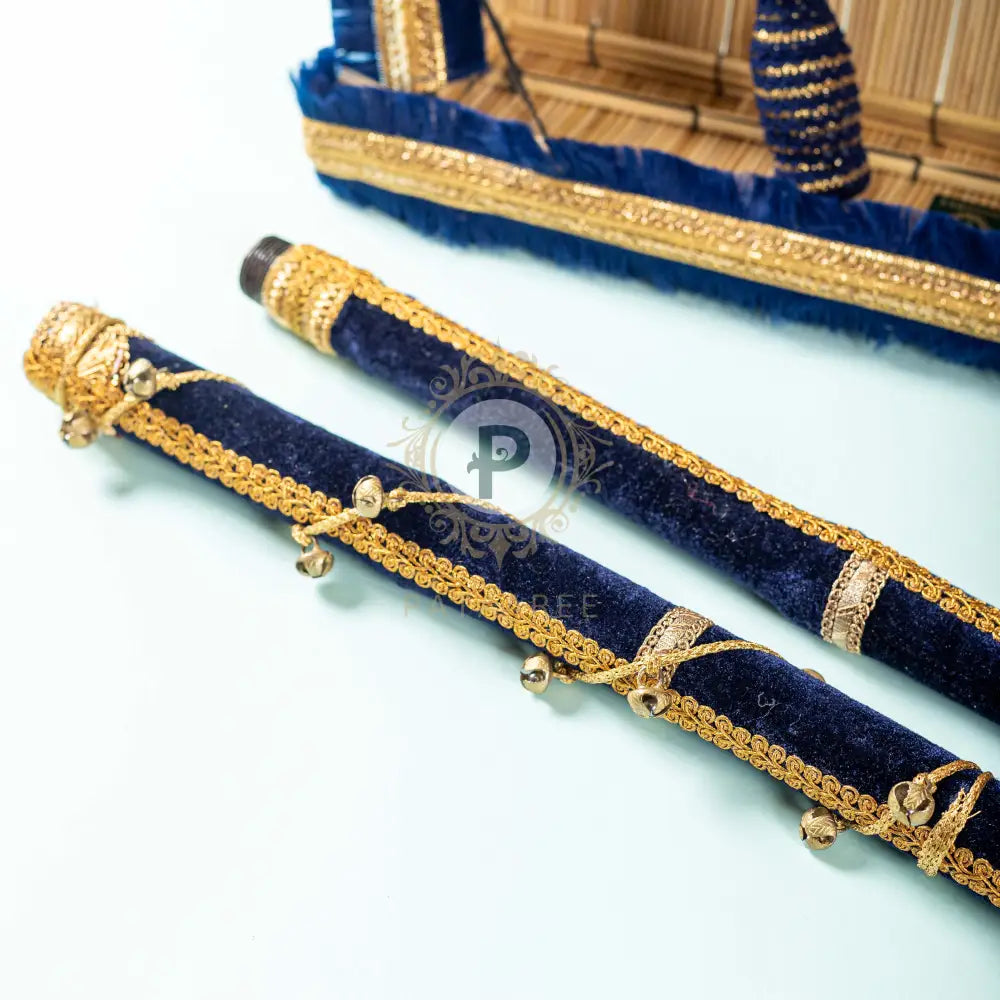 Velvet Jaago Danda Navy Blue