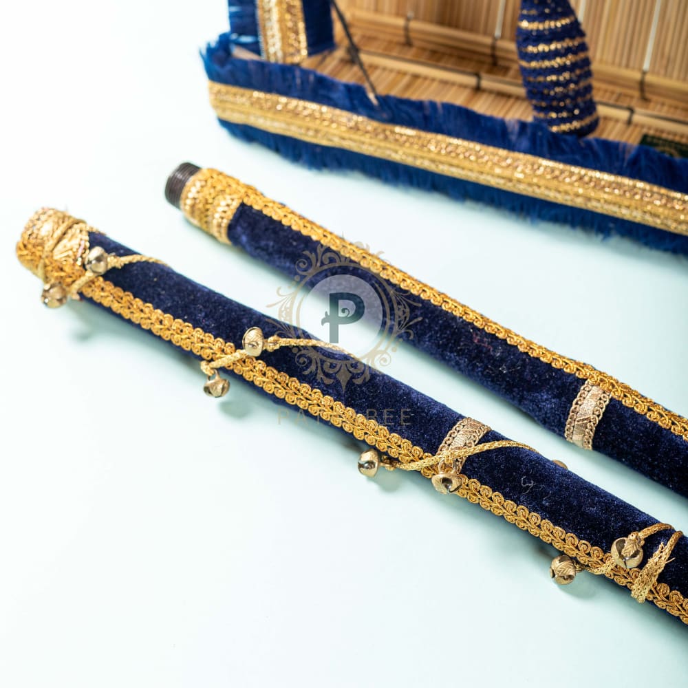 Velvet Jaago Danda Navy Blue