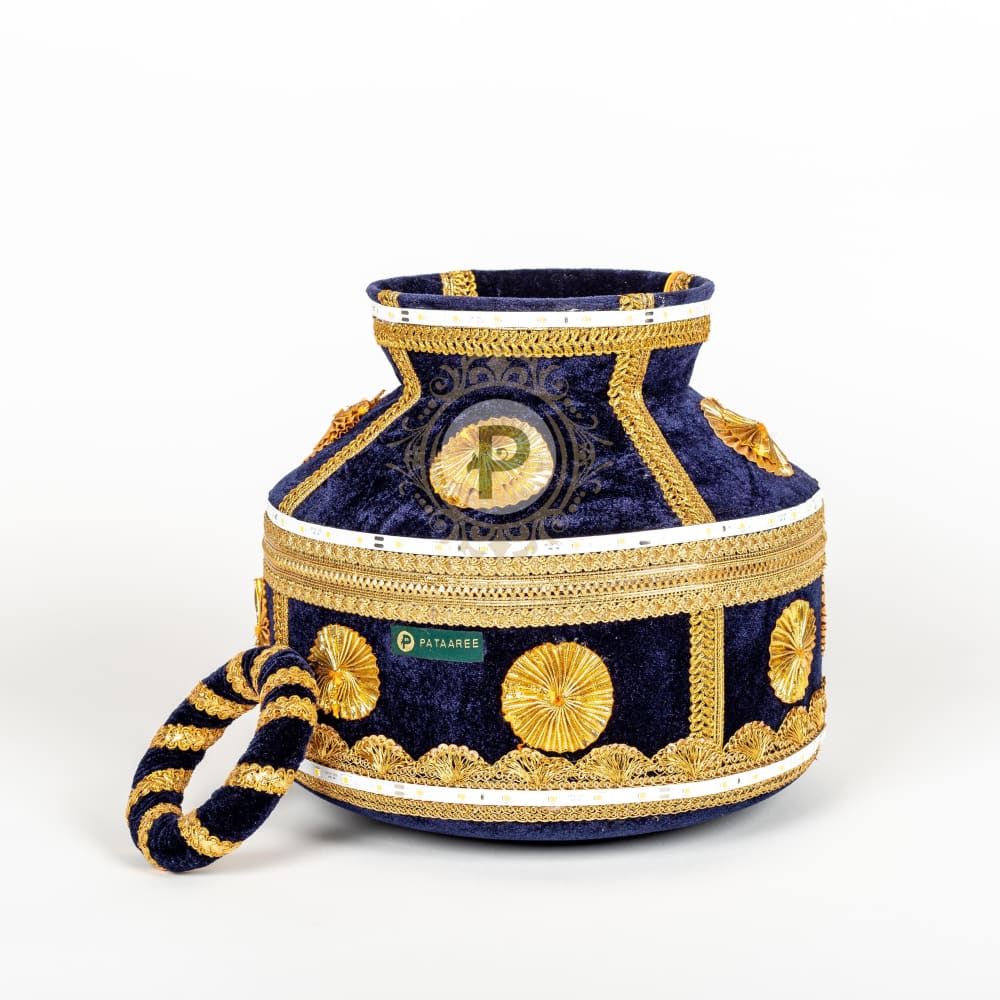 Velvet Jaago Matka Navy Blue