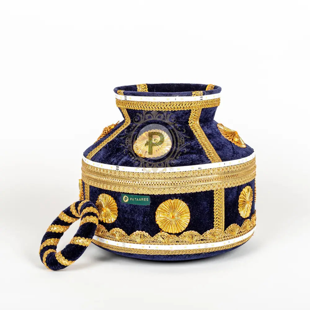Velvet Jaago Matka Navy Blue