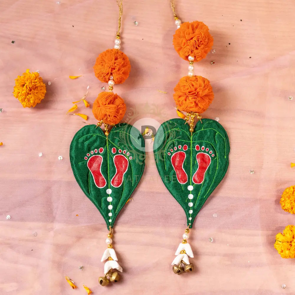 Paan Patti Lakshmi Charan Toran (Pair)