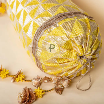 Pastel Phulkari Bolster Cover Set Cushion Set