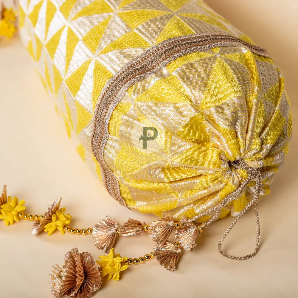 Pastel Phulkari Cushion and Bolster Cover Set Cushion Set