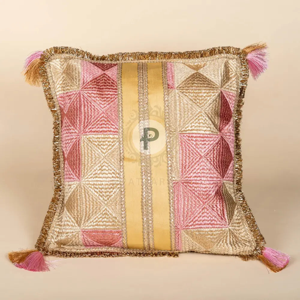Pastel Phulkari Cushion and Bolster Cover Set Cushion Set