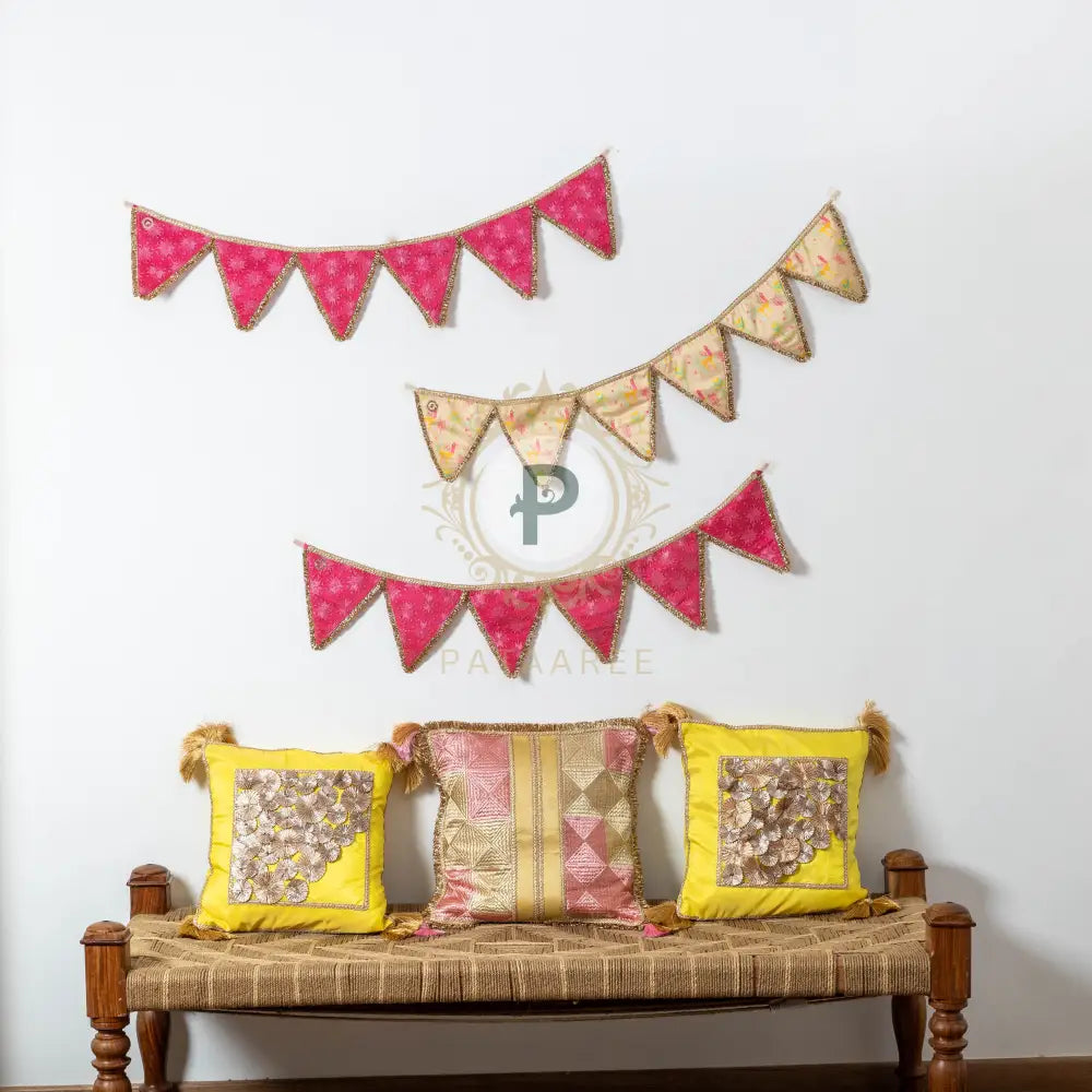 Pastel Phulkari Cushion Cover Set Cushion Set