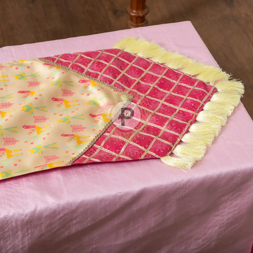Pastel Phulkari Set (Cushion Covers with Table Runner) Cushion Set