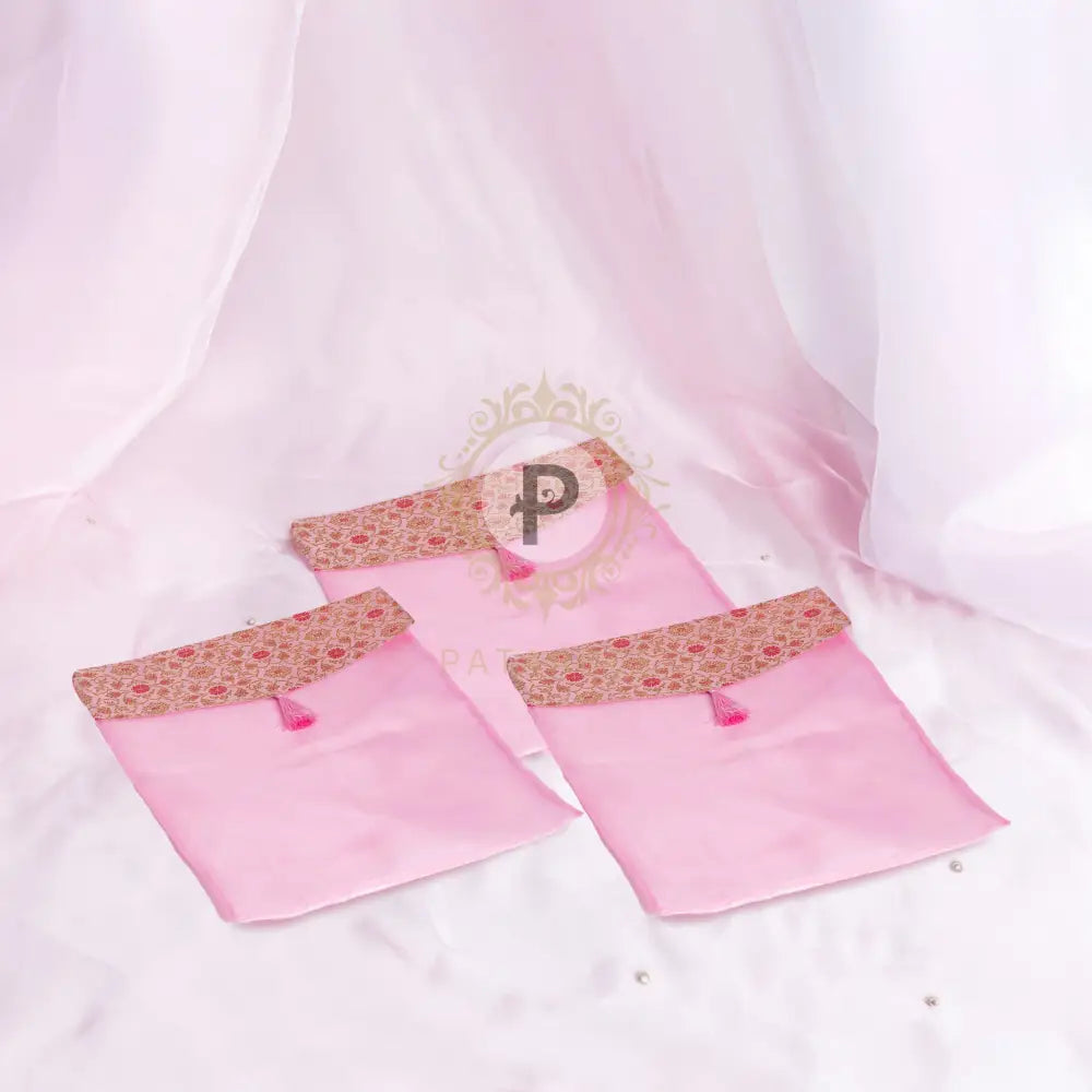 Pastel Pink Suit/Saree cover Set of 3 Suit Cover
