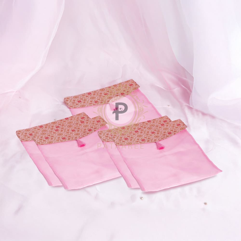 Pastel Pink Suit/Saree cover Set of 5 Suit Cover