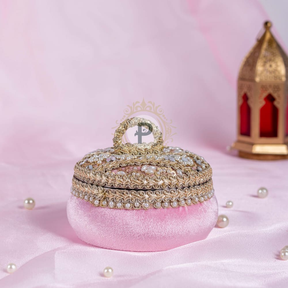 Zehra Pastel Pink Ladoo Box – Small Ladoo Box