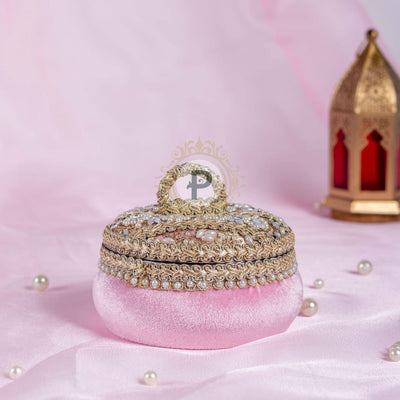 Zehra Pastel Pink Ladoo Box – Small Ladoo Box