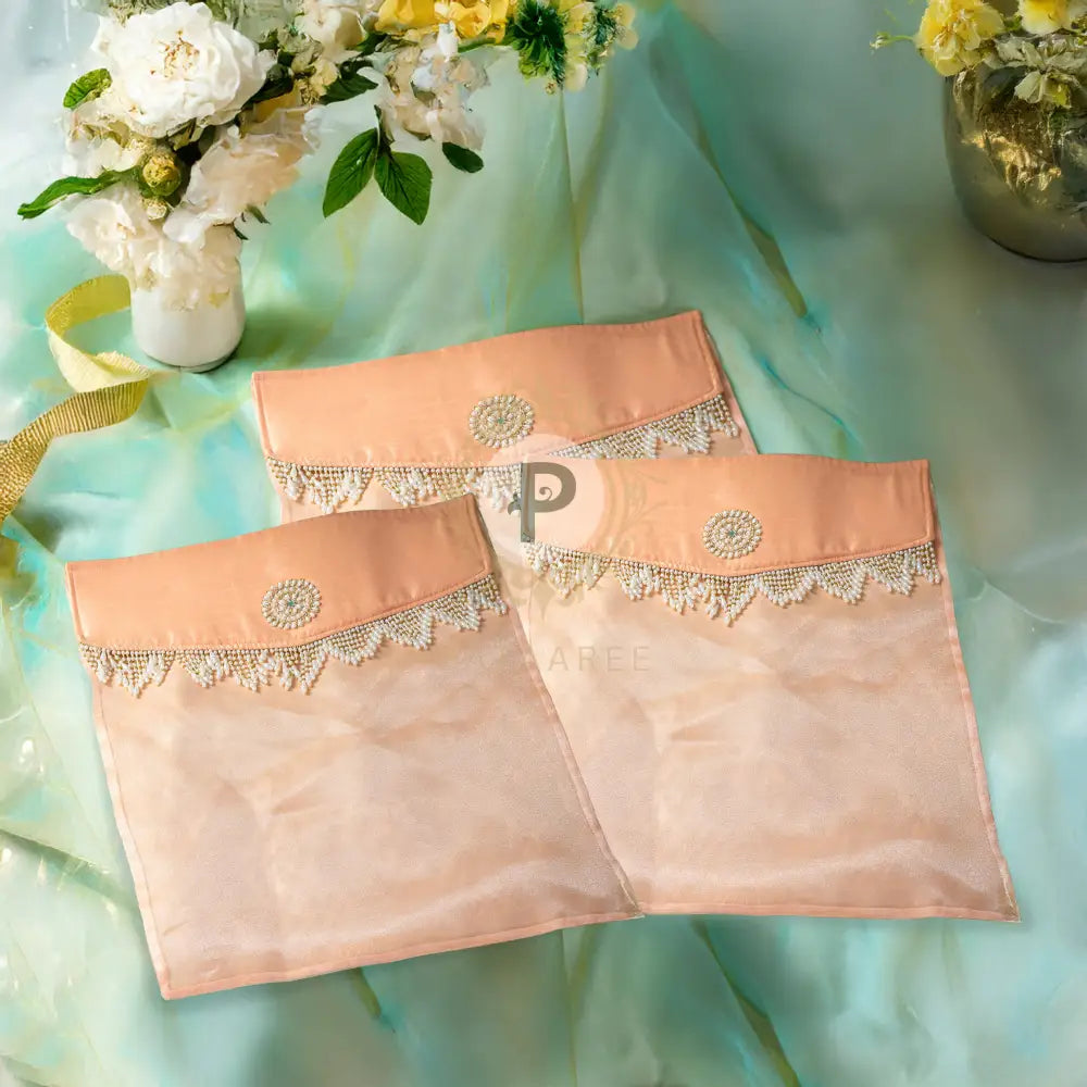 Peach Zehra Suit/Saree Cover Set of 3 Suit Cover