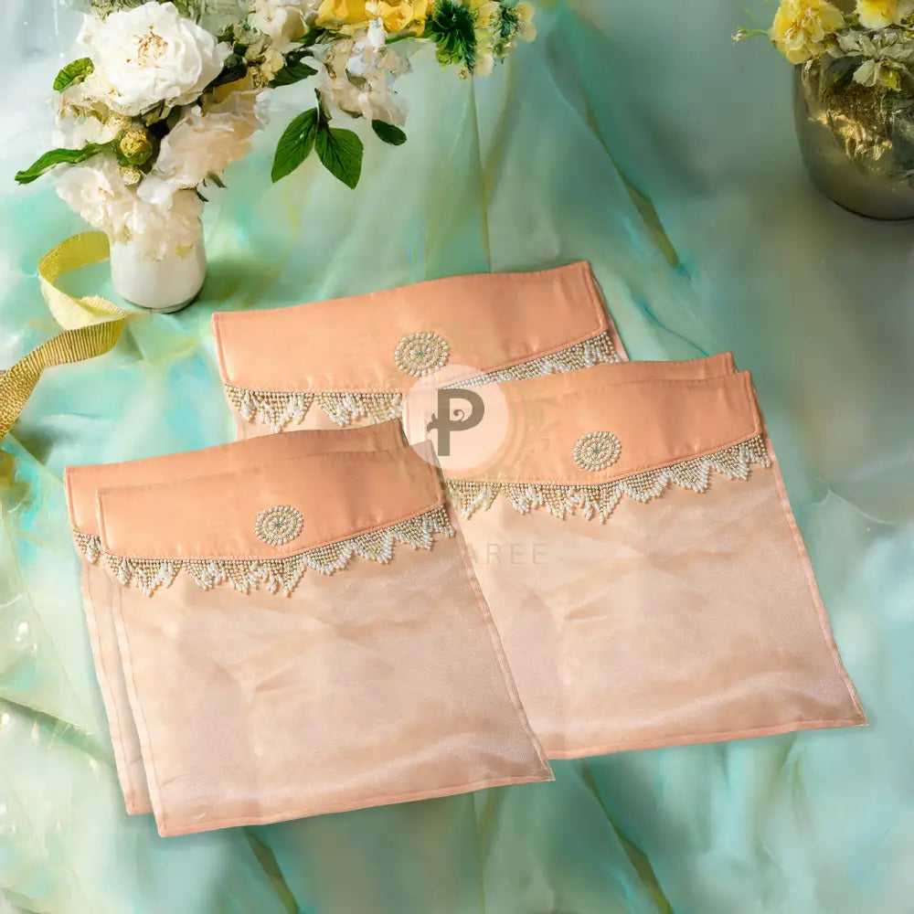 Peach Zehra Suit/Saree Cover Set of 5 Suit Cover