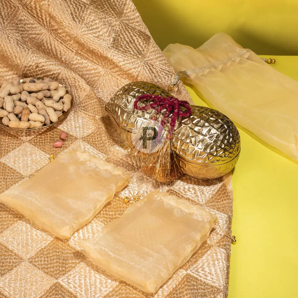 Peanut Box with 2 Potlis Box with Potli