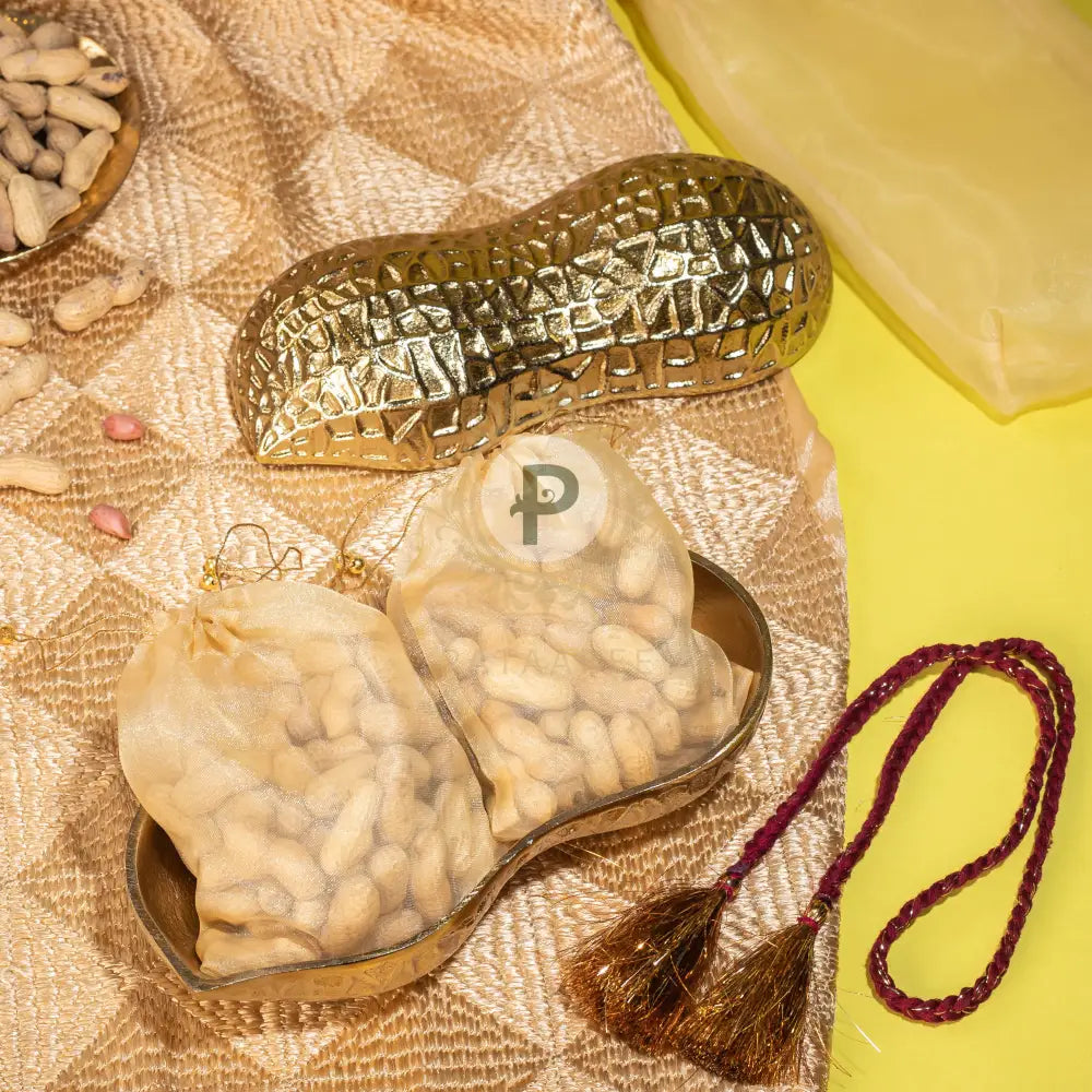 Peanut Box with 2 Potlis Box with Potli
