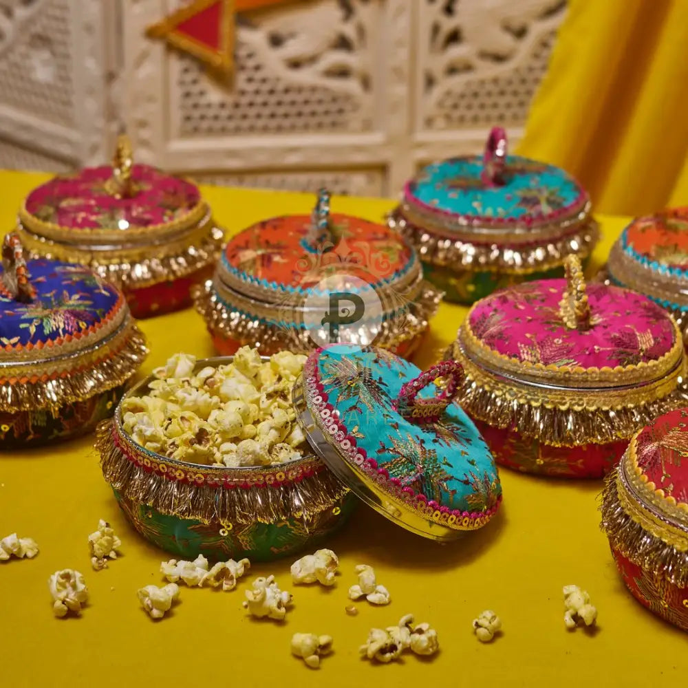 Phulkari Ladoo Box Small Set Of 4