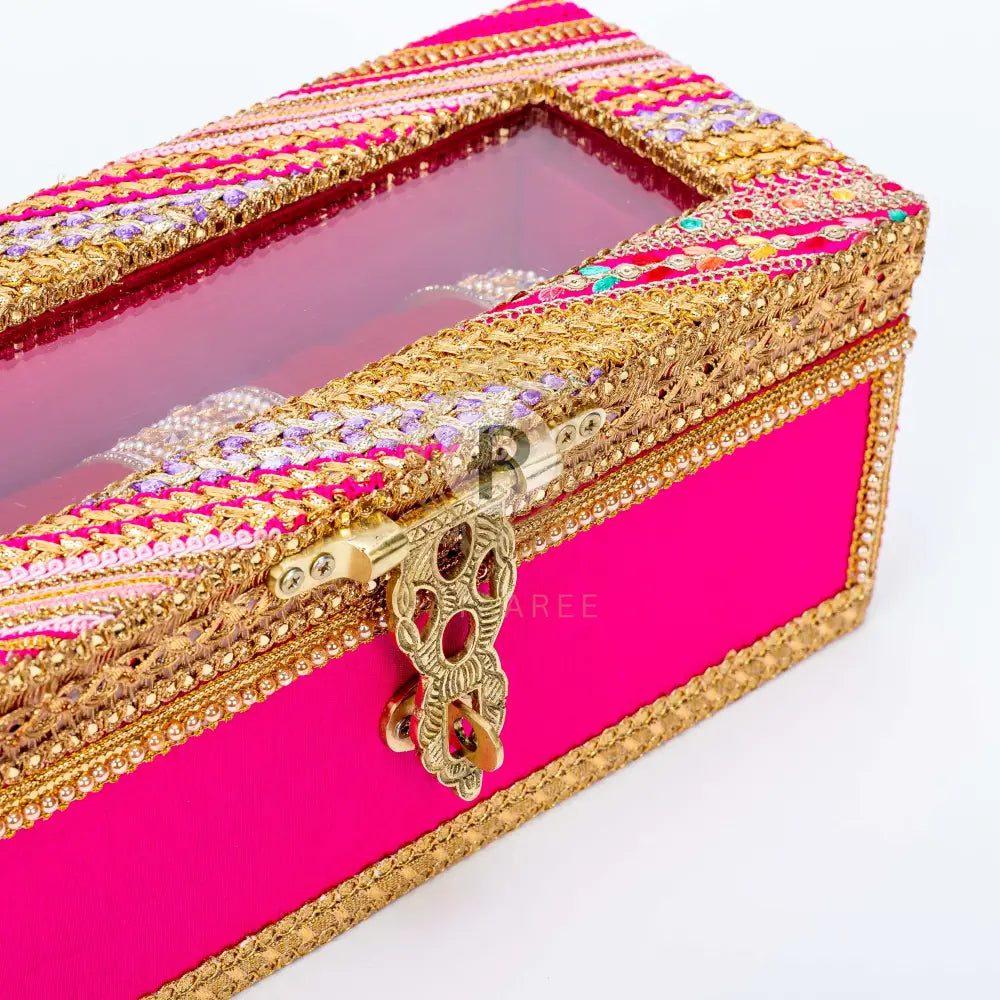 Pink Satrangi Full Chura Box