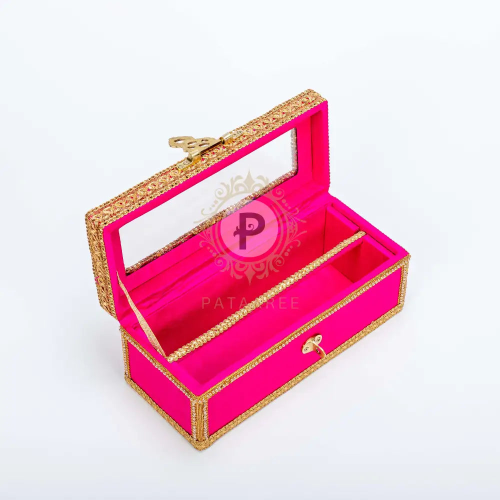 Pink Satrangi Full Chura Box