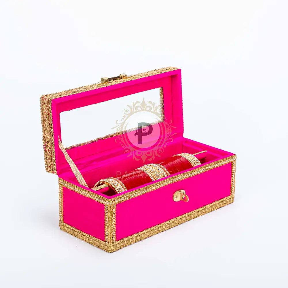 Pink Satrangi Full Chura Box