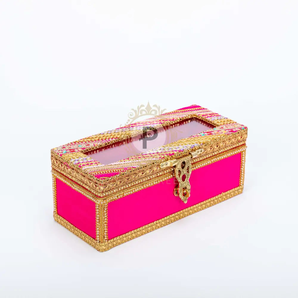Pink Satrangi Full Chura Box