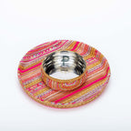 Pink Satrangi Thaal With Chura Bowl
