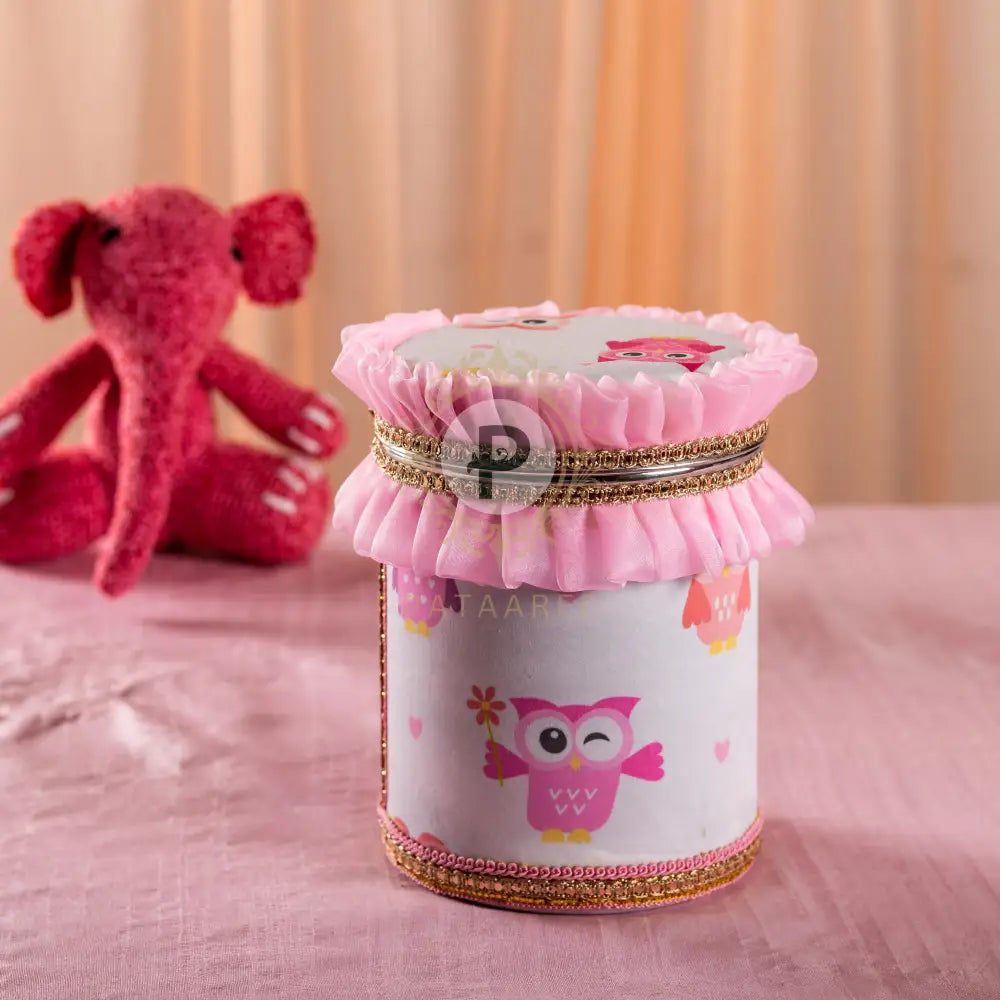Poppet Pink Ladoo Box 1 kg (Long Shape) Ladoo Box