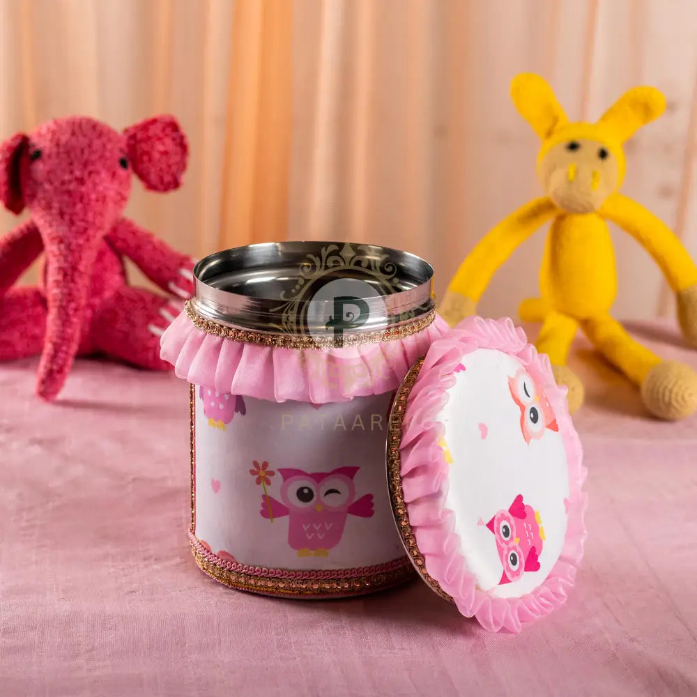 Poppet Pink Ladoo Box 1 kg (Long Shape) Ladoo Box