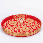 Brocade Thaal With Cover