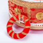 Brocade Jaago Matka With Led Lights