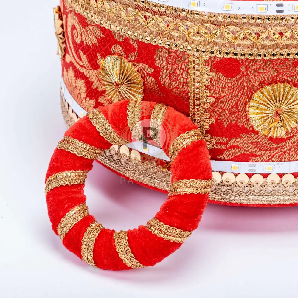 Brocade Jaago Matka With Led Lights