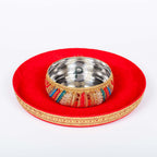 Red & Gold Satrangi Chura Set Chura Ceremony Set