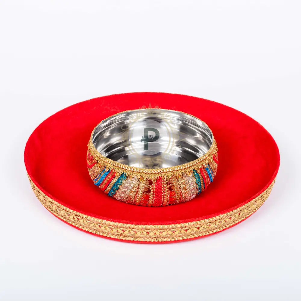 Red & Gold Satrangi Chura Set Chura Ceremony Set