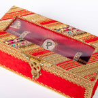 Red & Gold Satrangi Chura Set Chura Ceremony Set