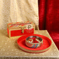 Red & Gold Satrangi Chura Set Chura Ceremony Set