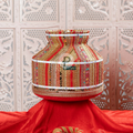 Satrangi Jaago Matka With Led Lights Red And Gold