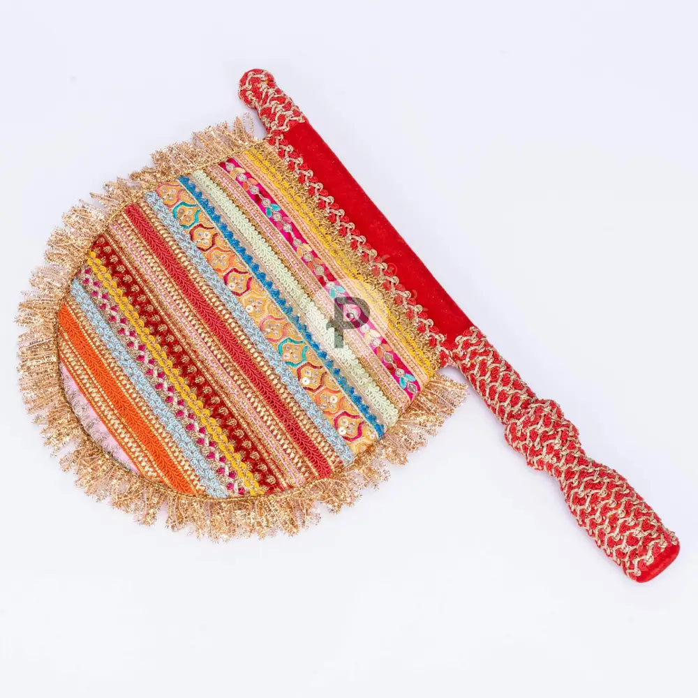 Satrangi Pakhi Red And Gold