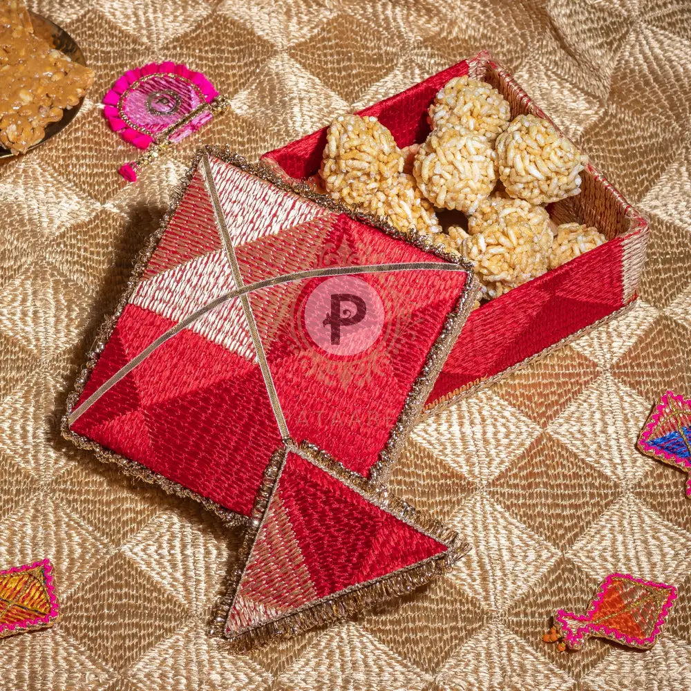 Phulkari Kite Mithai Box (Small) Mithai Box