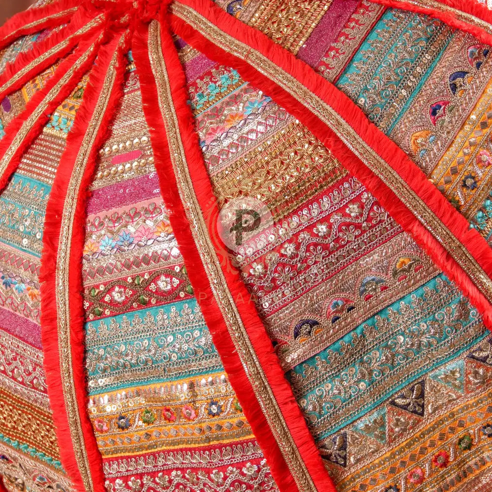 Red Satrangi Bridal Entry Umbrella Wedding Umbrella