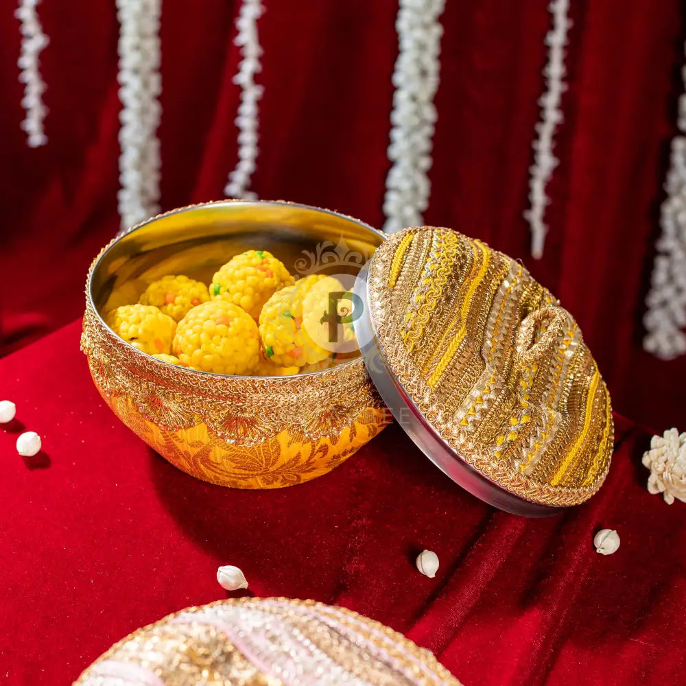 Red Satrangi Ladoo Box