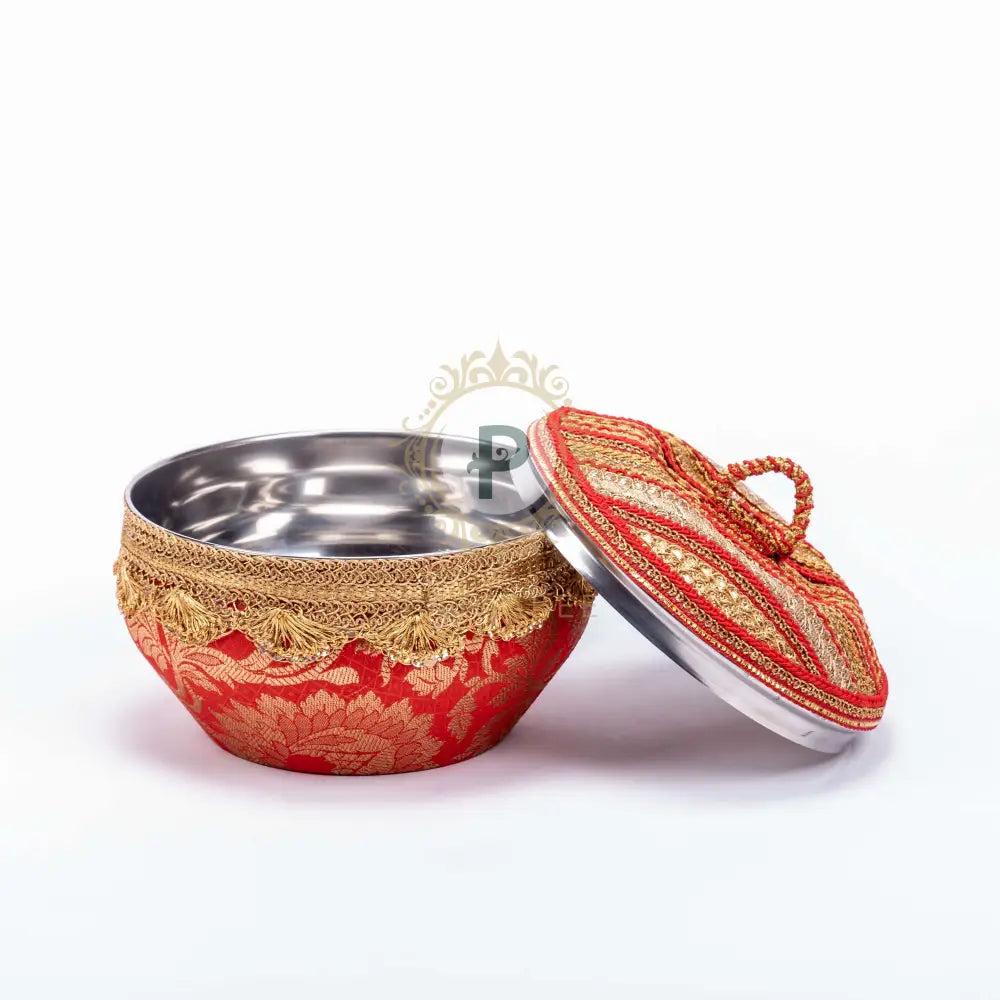 Red Satrangi Ladoo Box