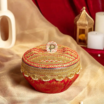 Red Satrangi Ladoo Box