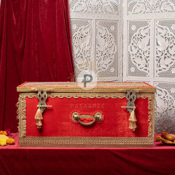 Red Satrangi Trousseau Trunk