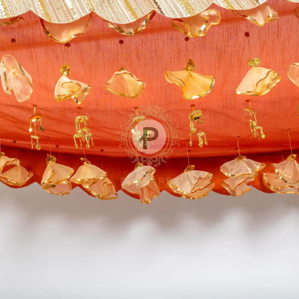 Rust Orange Satrangi Chadar Bridal Chadar