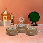 Sage Green Zehra Ladoo Box Small Set of 3 Ladoo Box