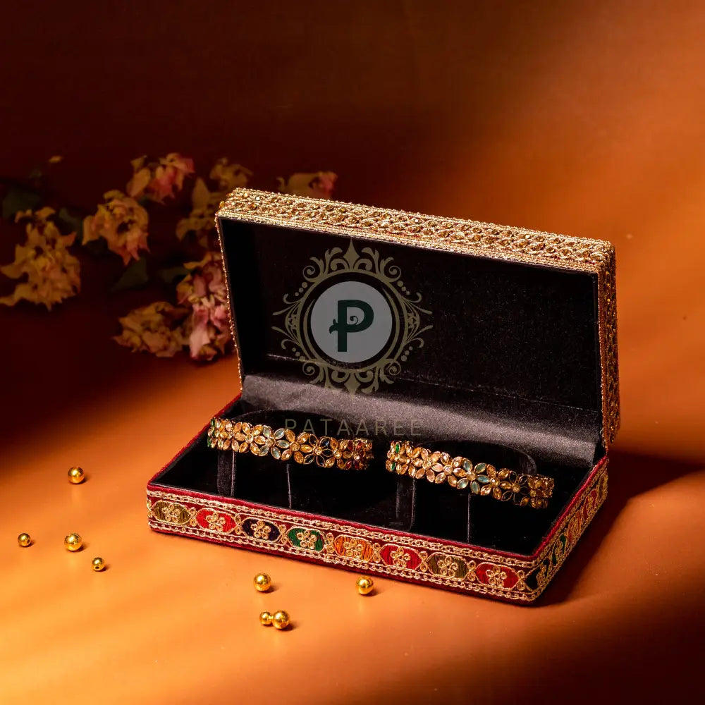 Surkh Double Kada Box Kada Box/Bracelet Box
