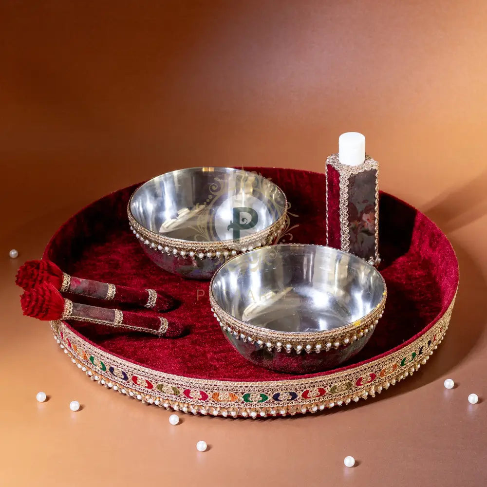 Surkh Haldi Thaal Set Thaal Set