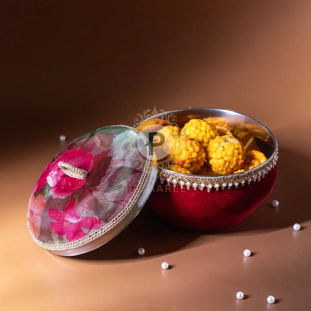 Surkh Ladoo Box (1kg Round) Ladoo Box