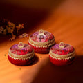 Surkh Ladoo Box Small Set of 3 Ladoo Box