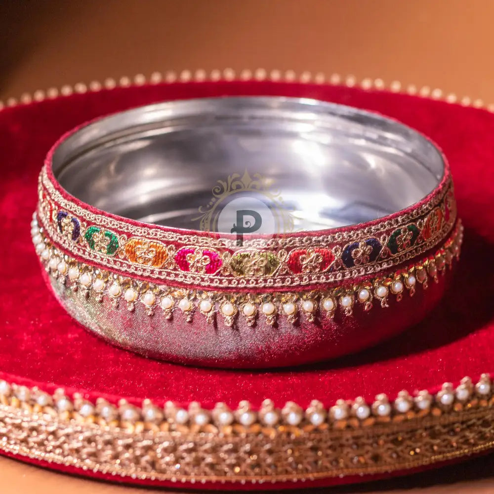 Surkh Thaal with Chura Bowl Thaal & Bowl