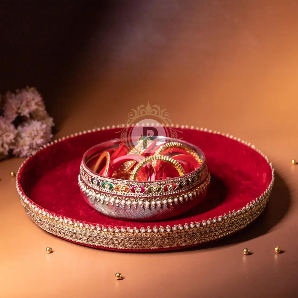 Surkh Thaal with Chura Bowl Thaal & Bowl