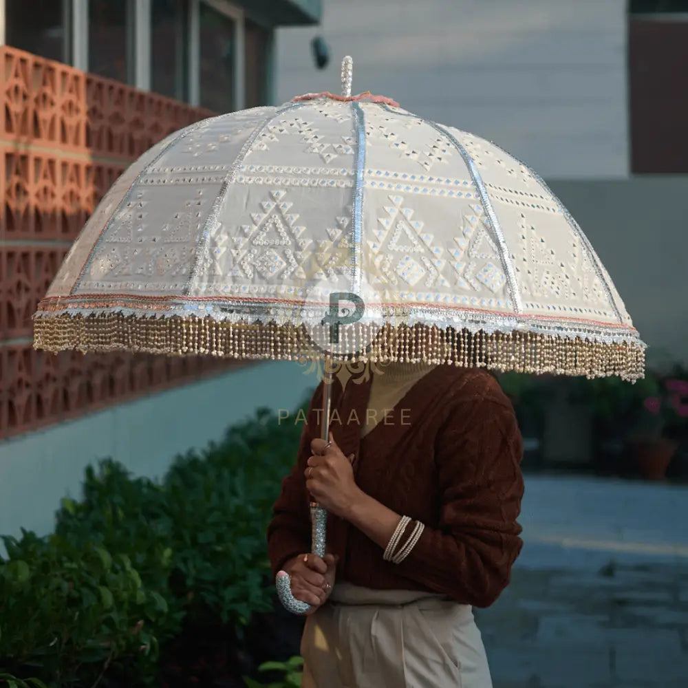 White Bridal Umbrella